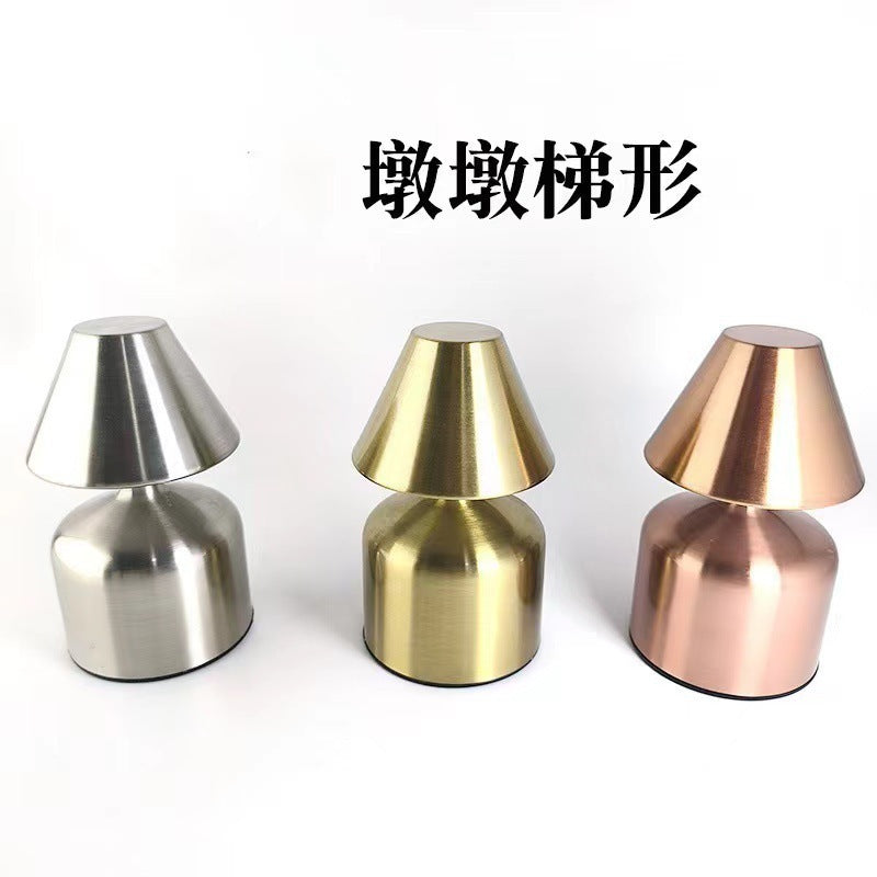 跨境爆款led墩墩哑铃台灯简约复古咖啡厅氛围灯触摸usb充电台灯