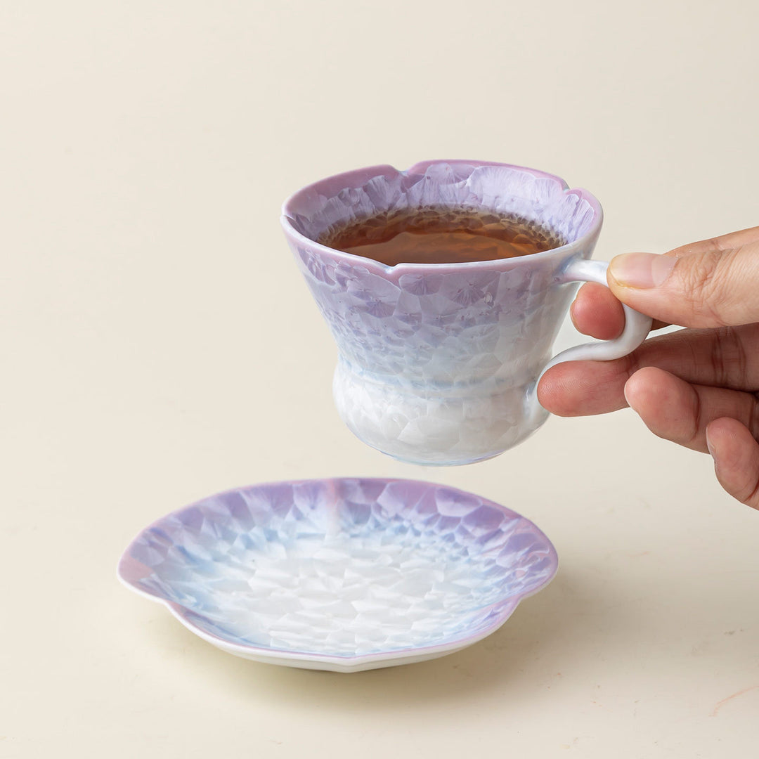 结晶釉咖啡杯窑变陶瓷下午茶杯碟套装女士个人水杯早餐杯牛奶杯
