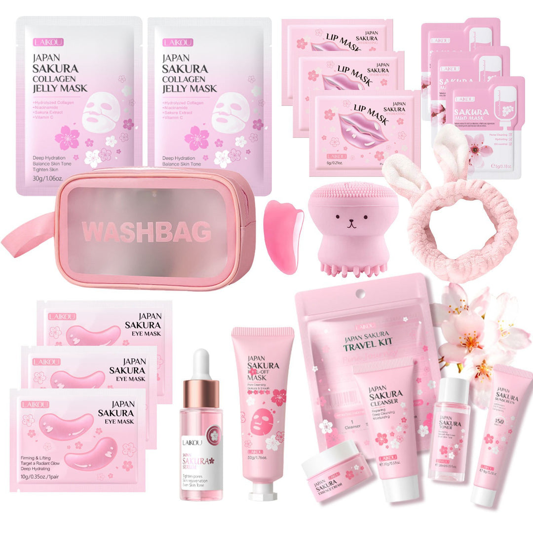 LAIKOU Cherry Blossom Skincare Set Set Face Full Set Hydrating Factory