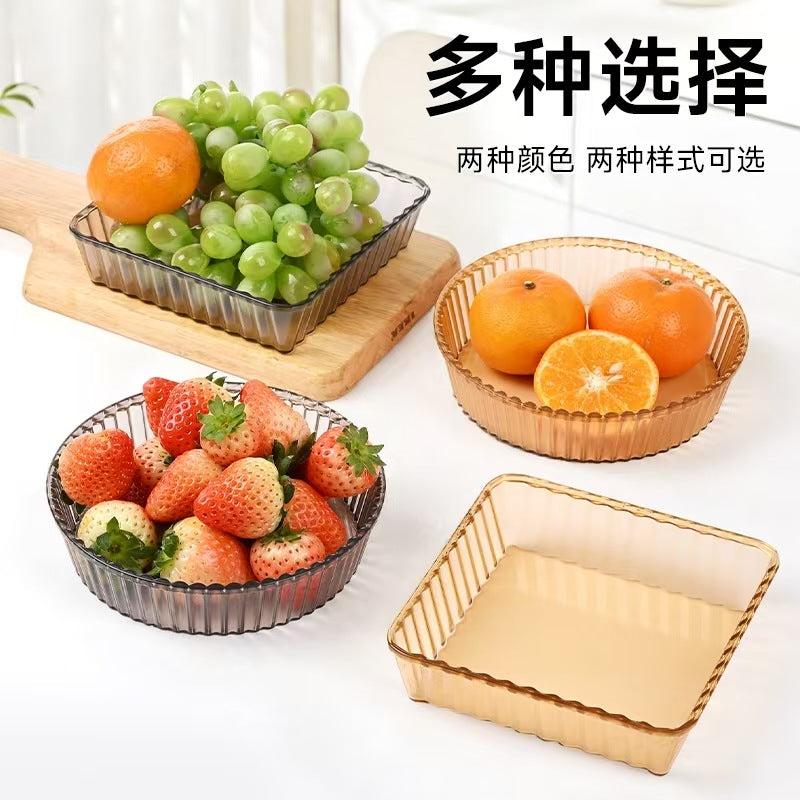 果盘家用客厅简约水果零食跨境创意干果盘厨房配菜盘大号加厚专用