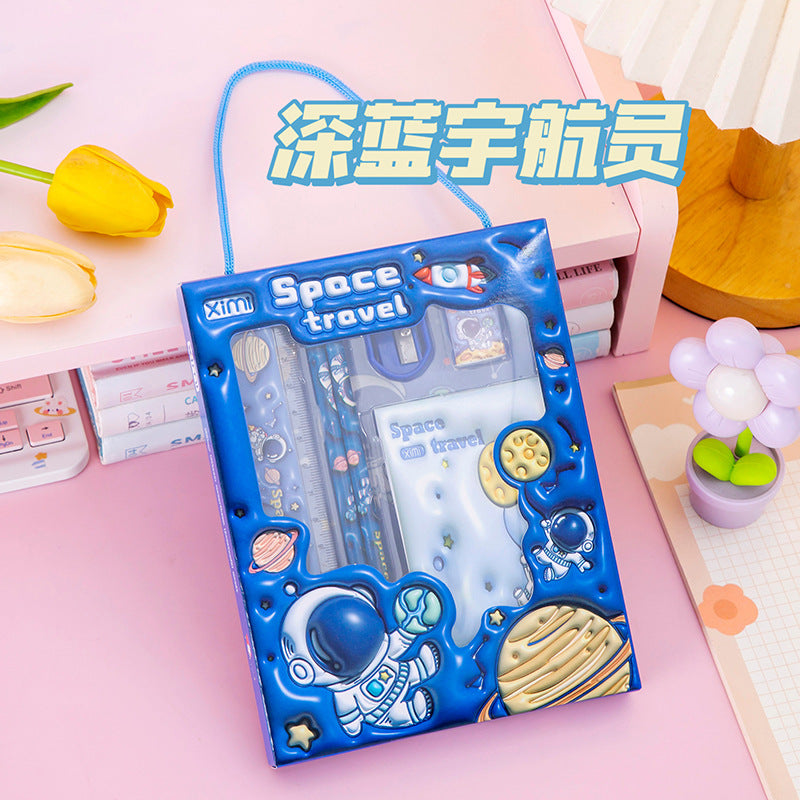 Kids' 6-Piece Stationery Gift Set – Student School Supplies Award Gift Box