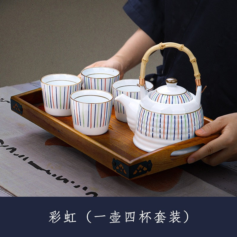 三分烧日式青花瓷水杯汤吞杯陶瓷复古功夫品茗杯单杯家用茶杯饮具