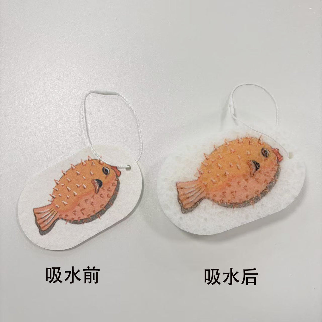 压缩木浆棉 卡通动物水果海绵擦清洁抹布厨房家用洗碗刷木浆海棉