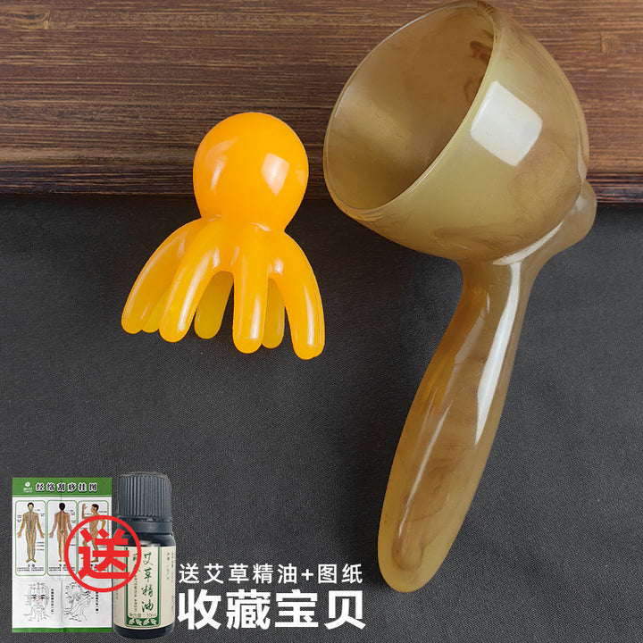 章鱼按摩刮痧梳八爪鱼头部面部拨筋棒点穴笔经络梳子提拉神器工具