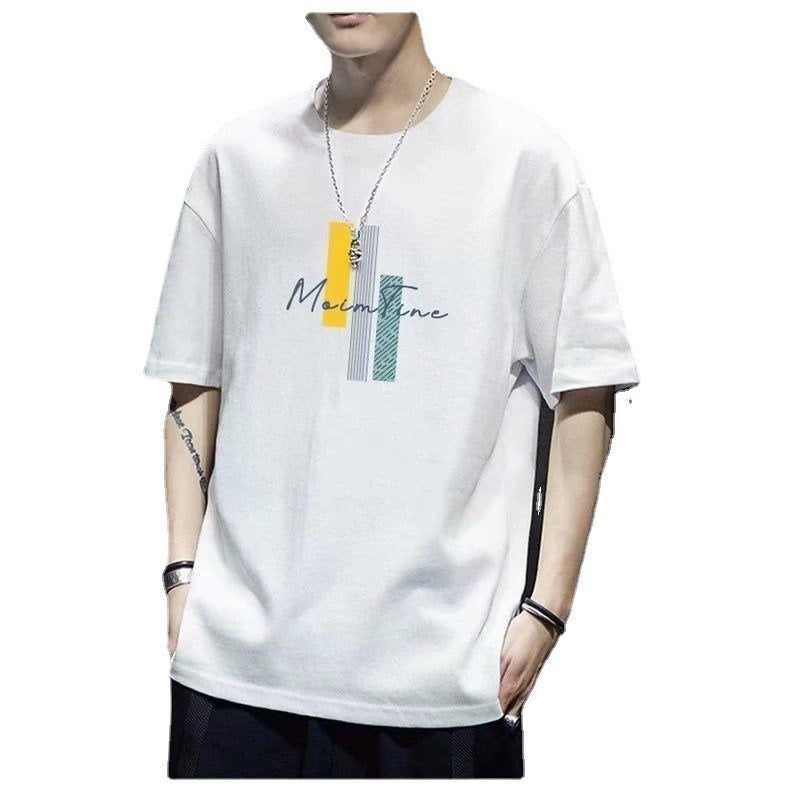 男士短袖t恤夏季2022新款潮流百搭ins港风潮牌体恤薄款上衣服男装