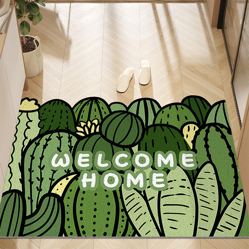 Floral Floor Mat Home Entryway Foot Mat Entryway Decor Stain Resistant Door Mat