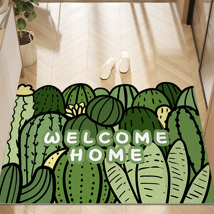 Floral Floor Mat Home Entryway Foot Mat Entryway Decor Stain Resistant Door Mat