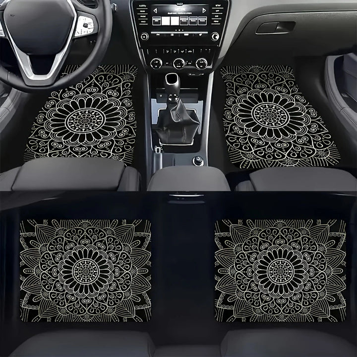 TEMUVintage Nordic Car Foot Mat Carpet 4 Piece Set Stain Resistant Floor Mat TEMUFoot Mat Wholesale