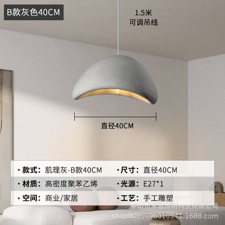 跨境设计师侘寂风吊灯奶油风服装店样板间民宿餐厅酒店挑空别墅灯