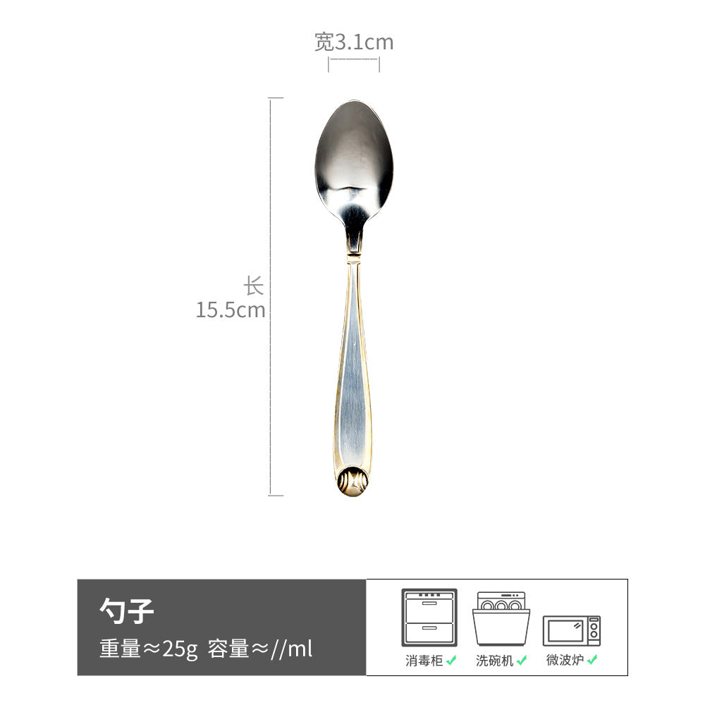 Vintage Minimalist Spoon Stainless Steel Tableware Spoon Spoon Spoon Spoon Wholesale