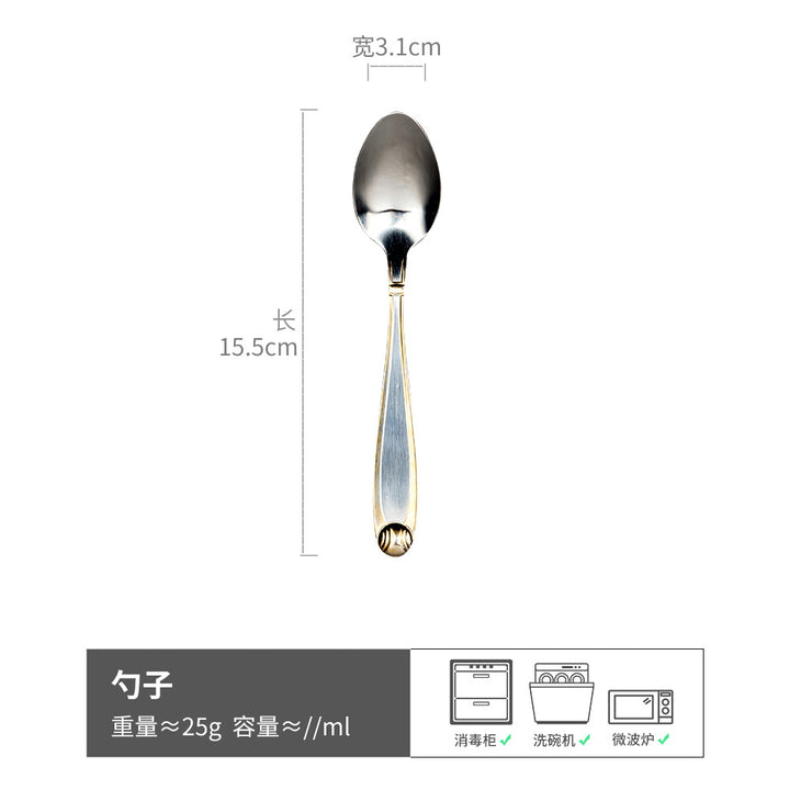 Vintage Minimalist Spoon Stainless Steel Tableware Spoon Spoon Spoon Spoon Wholesale