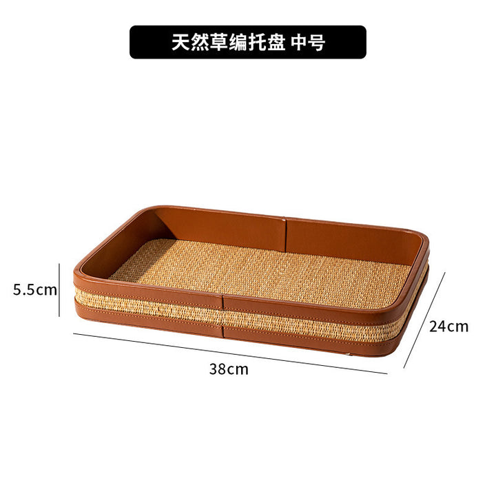 手提遥控器收纳盒高级创意客厅茶几桌面分类整理盒皮质玄关收纳盒
