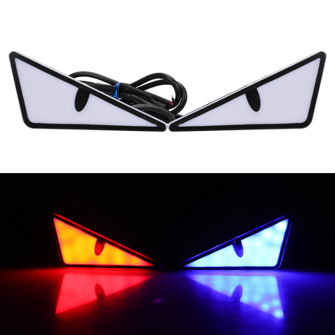 Motorcycle License Plate Screw Light – Triangle Demon Eyes __NS 73__ Decoration