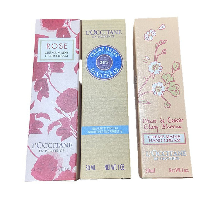 French Hand Cream 30 ml - Shea Butter Rose Cherry Blossom Individual Pack Gift