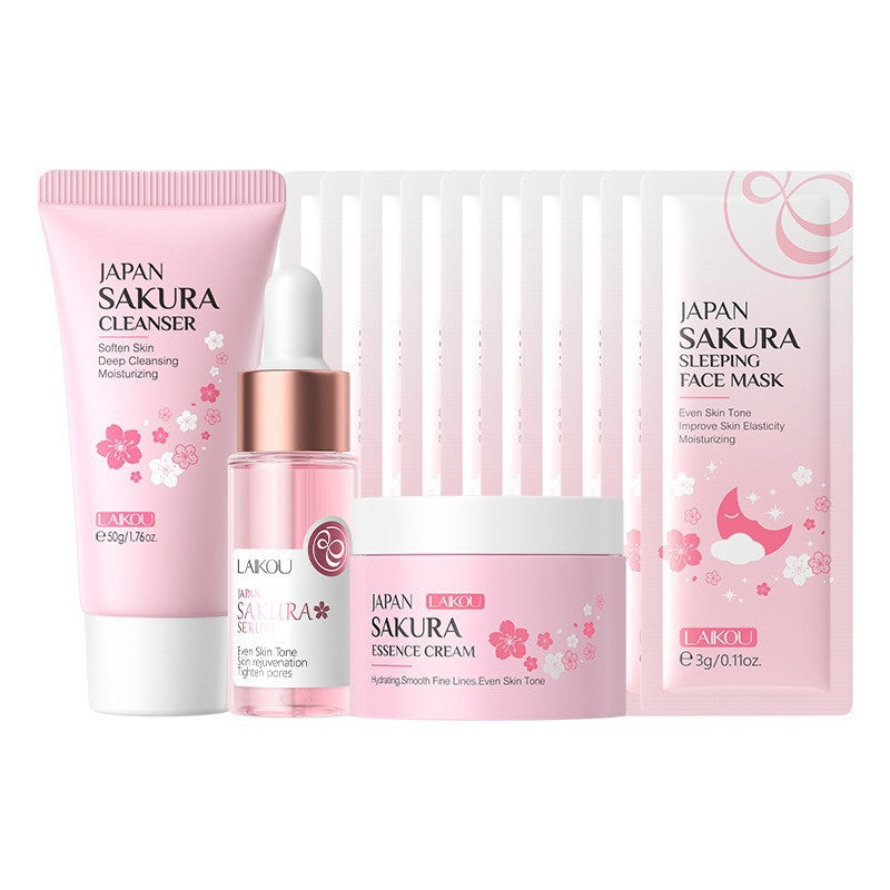 LAIKOU Cherry Blossom Skincare Set Set Face Full Set Hydrating Factory