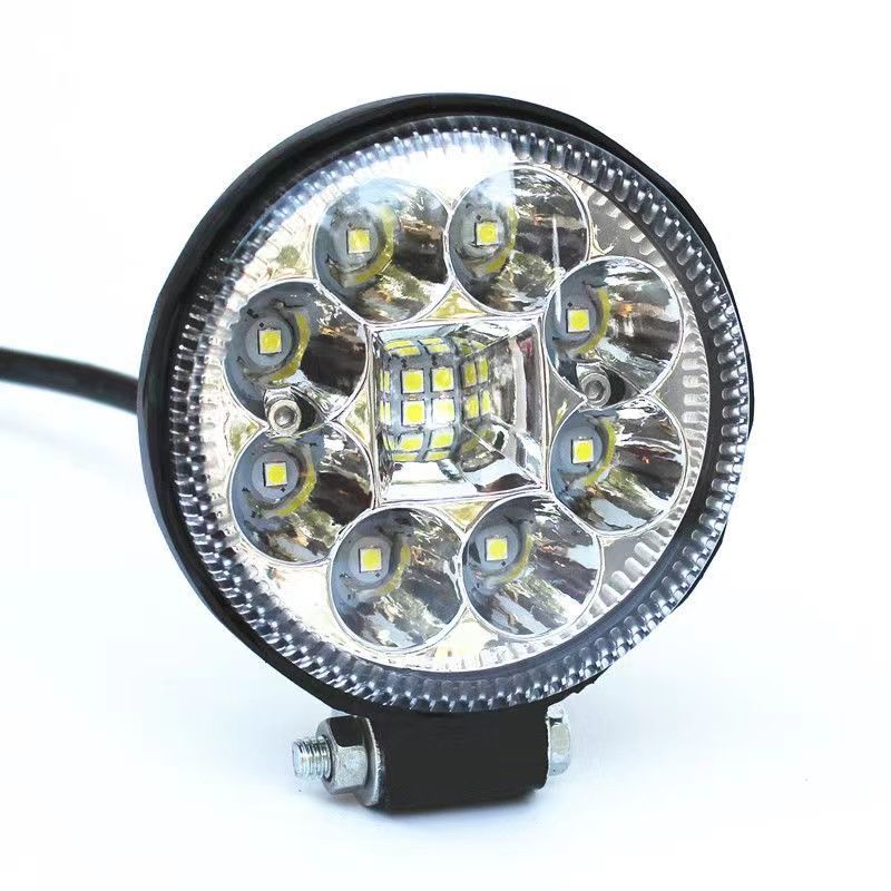 电动车灯led强光超亮摩托车射灯三轮车前转向灯12v80v通用自装灯