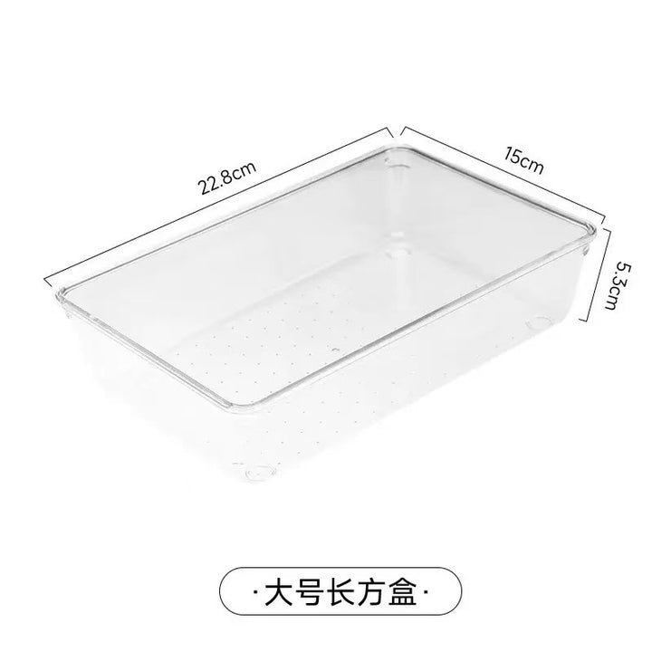 简约透色抽屉收纳盒跨境分隔家用杂物收纳整理桌面置物多功能塑料