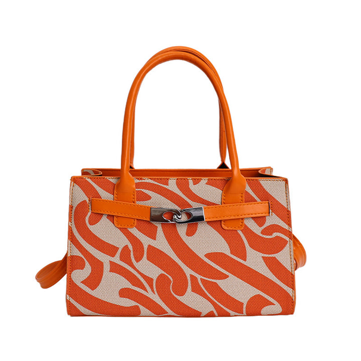 Korean High-End Print Small Square Retro Trendy Handbag – Women's Trendy Fashion Bag