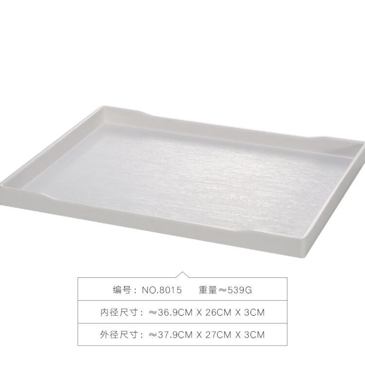密胺托盘仿木纹餐饮餐具商用塑料端茶盘长方形食品级餐具套装特大