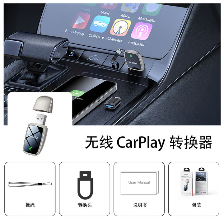 Yesido Wired to Wireless Car Play Adapter – Dual Frequency Zinc Alloy