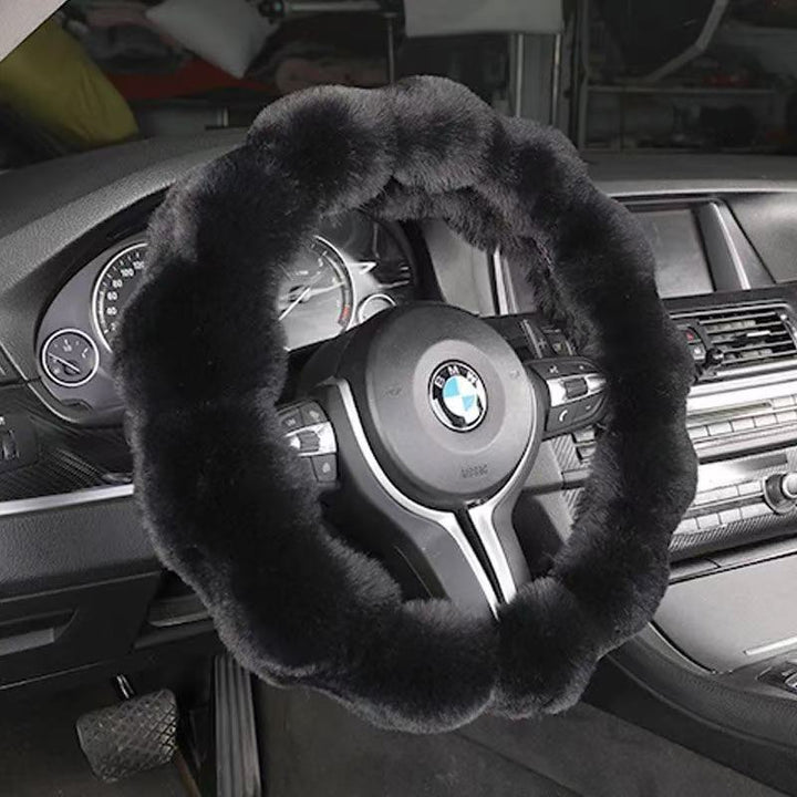 Steering Wheel Cover Wool Grip Cover Unisex Universal Fall/Winter Car Steering Wheel Cover