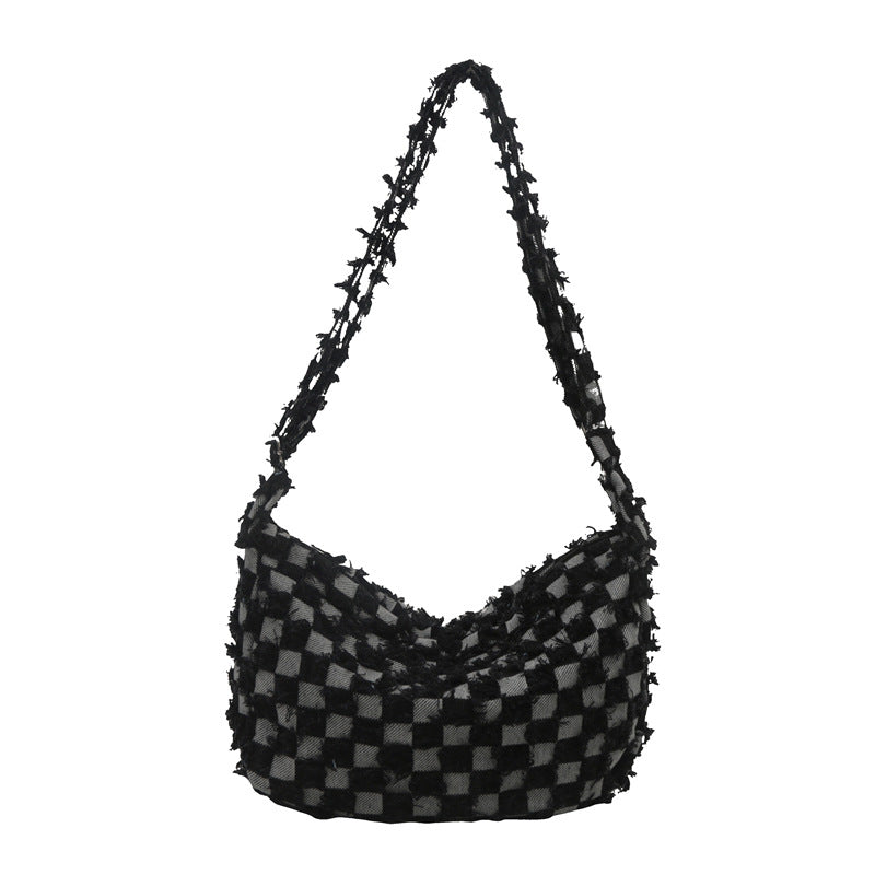 New Casual Fashion Large Capacity Canvas Minimalist Single Shoulder Underarm Crossbody Underarm Bag