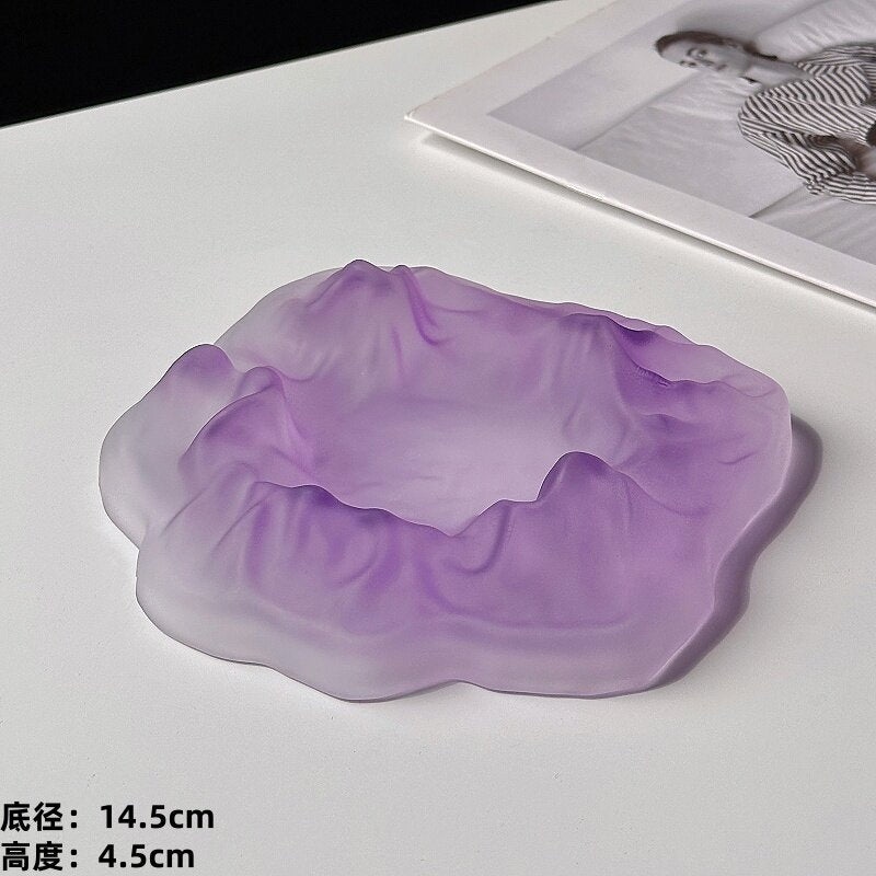 Iceberg Frosted Luxury Ashtray – High-End Creative Home Living Room Decor Ashtray