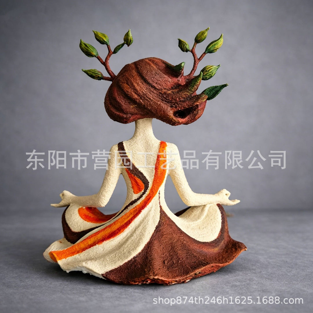 跨境新品Goddess of Nature Sculpture 静观自然女神雕塑艺术摆件