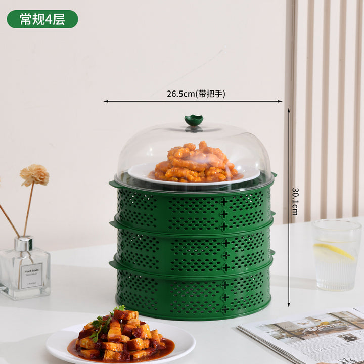 多功能菜罩厨房家用多层镂空剩菜罩餐桌食物罩沥水篮一体防蝇防虫