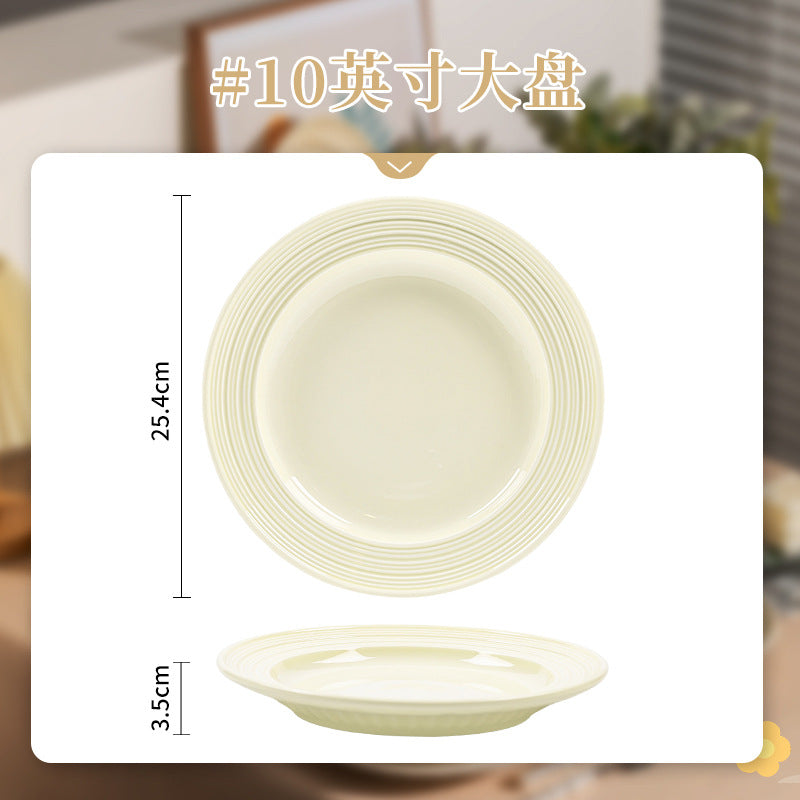 KANGMO Cream Style Ceramic Bowl Set - Minimalist Tableware Housewarming Gift
