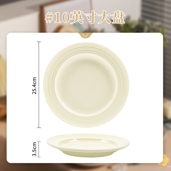 KANGMO Cream Style Ceramic Bowl Set - Minimalist Tableware Housewarming Gift