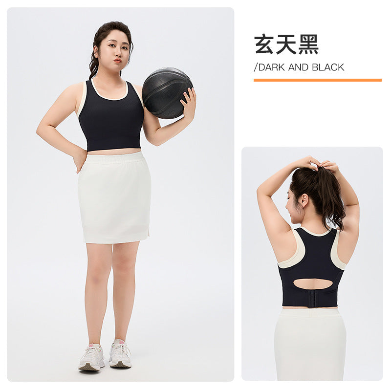 遮副乳健身背心高强度瑜伽服多巴胺美背大码运动内衣女防震防下垂