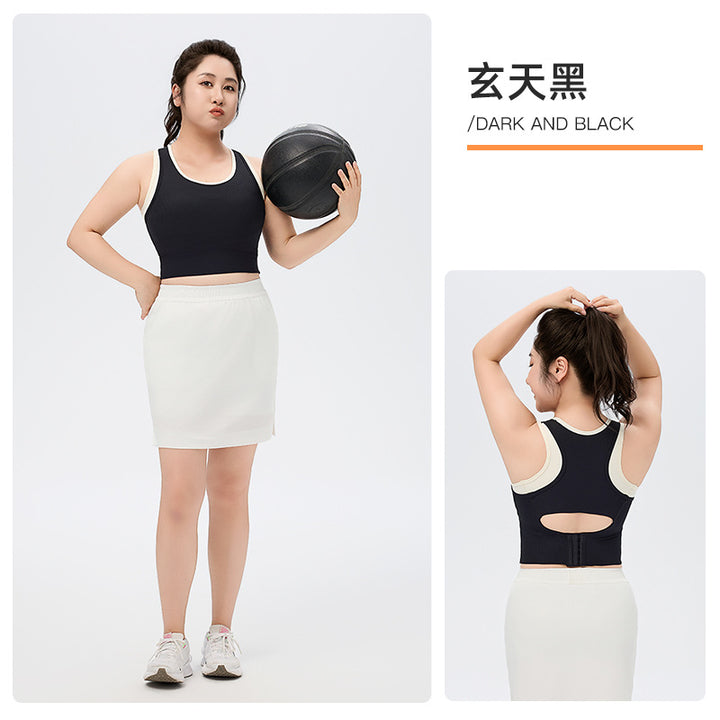 遮副乳健身背心高强度瑜伽服多巴胺美背大码运动内衣女防震防下垂