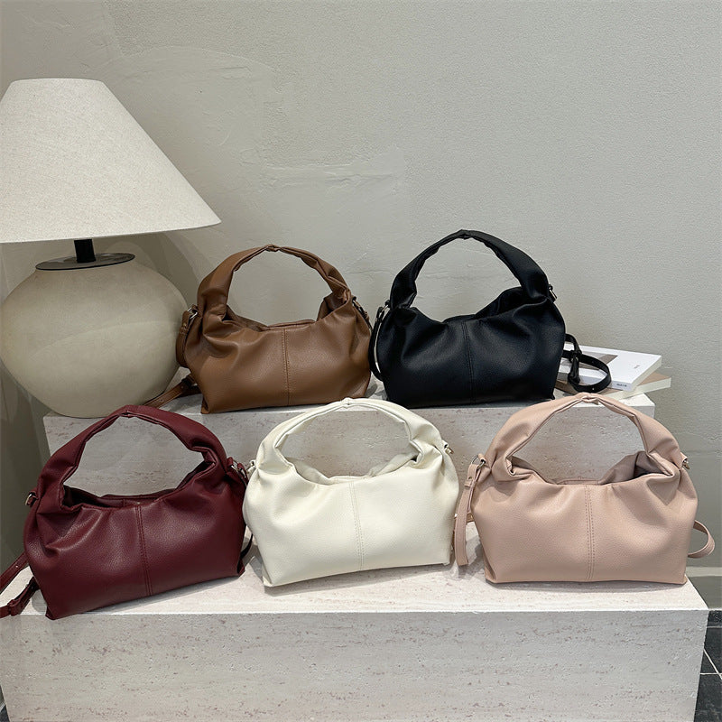 Spring Summer Retro Small Dumpling Crossbody Bag – Women's High-End Fashion Handbag