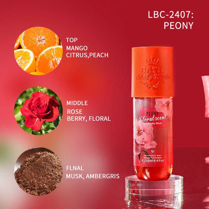 跨境专供女士香水身体喷雾持久留香body splash250mL工厂贸易批发