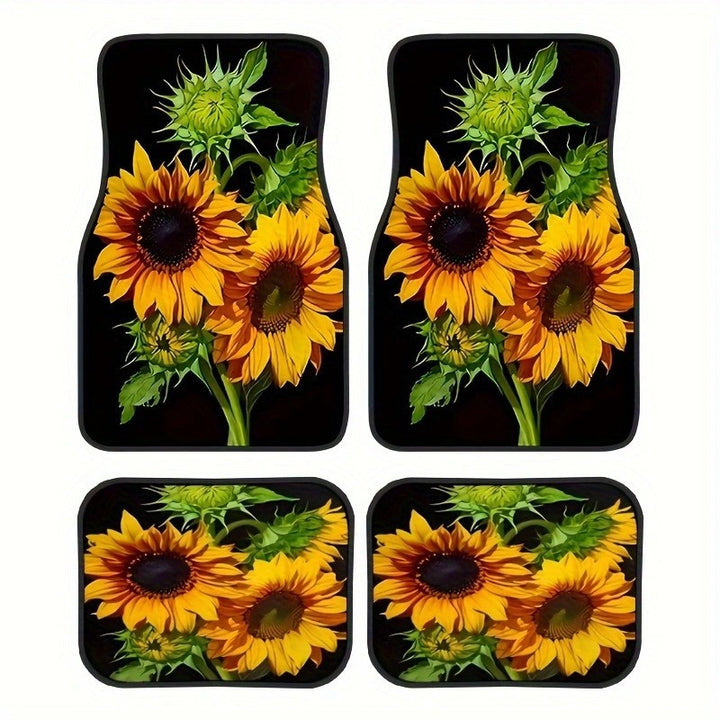 TEMU 4 Piece Set Vintage Car Foot Mat Stain Resistant Floor Mat Foot Mat Wholesale Carpet