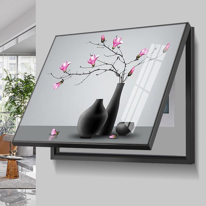 现代简约电表箱挂画弱电箱配电箱开关遮挡装饰画抽象风格电闸壁画