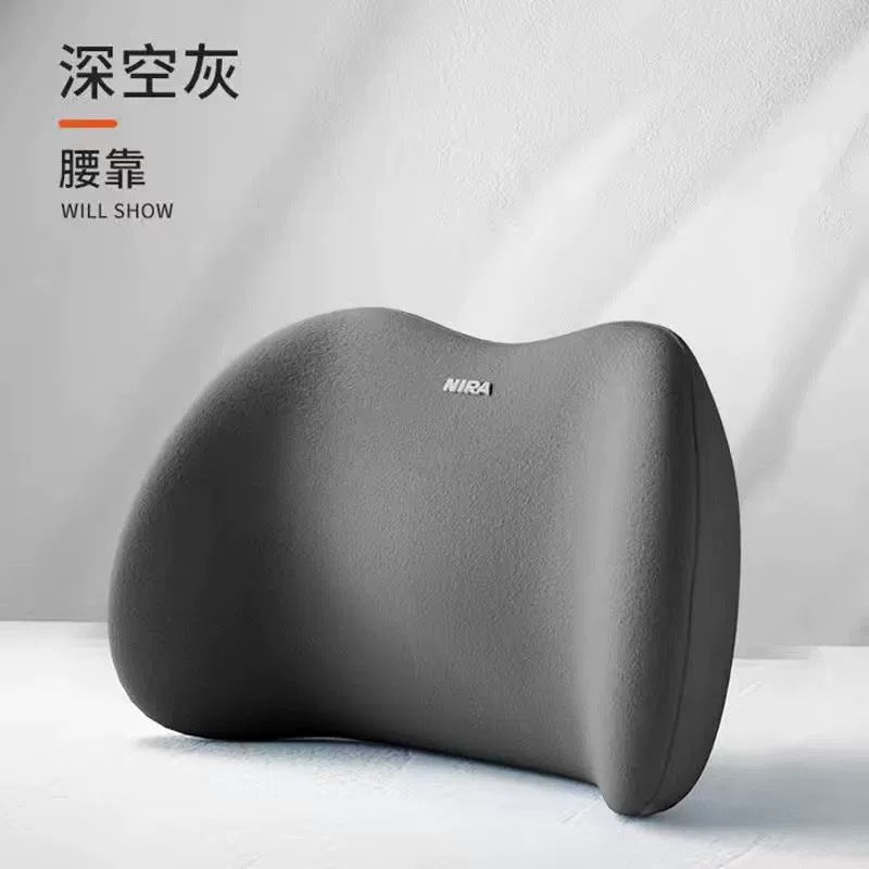 汽车头枕和腰枕颈枕记忆棉护颈腰靠车用套装颈椎护腰高级感