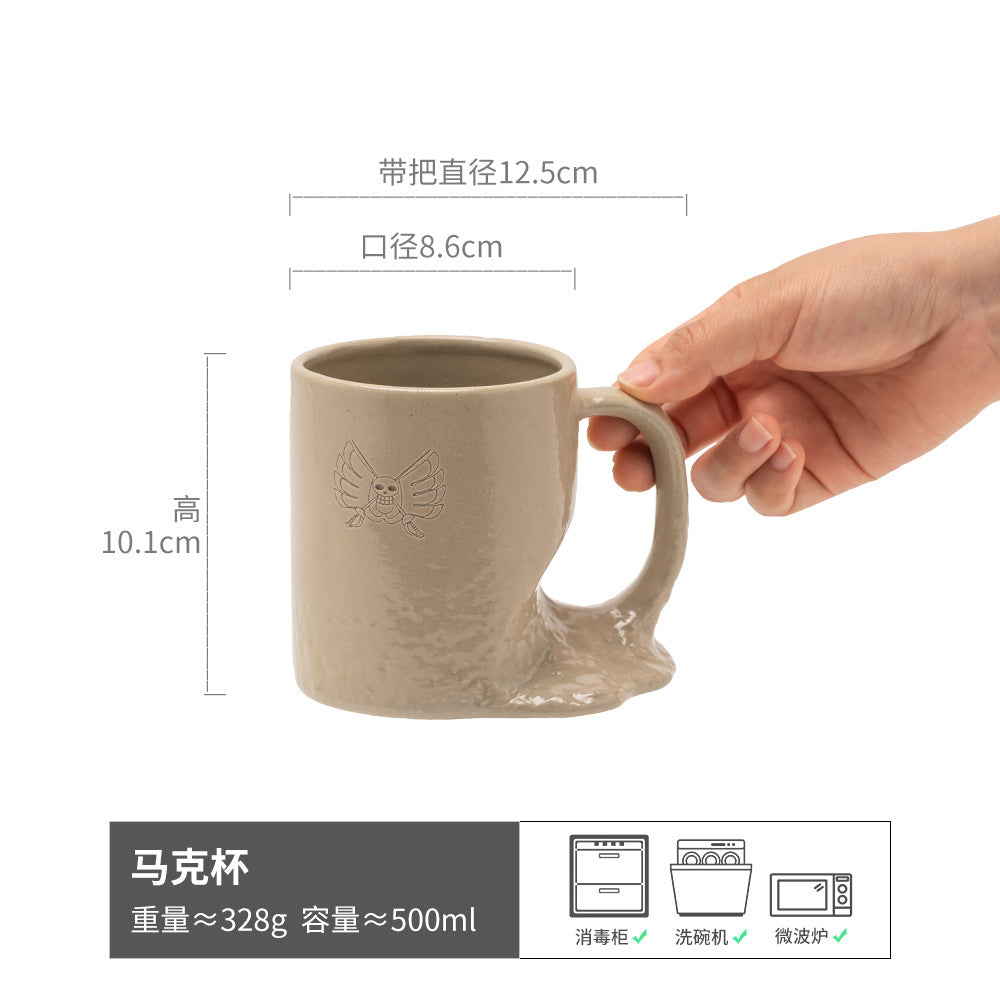 大而深高筒马克杯日式陶瓷杯子大容量马克杯家用水杯茶杯外贸批发
