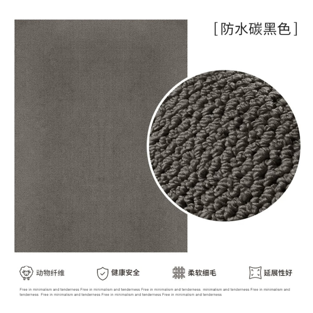 新西兰高脂羊毛地毯客厅茶几纯色素色日式侘寂风极简卧室满铺地垫
