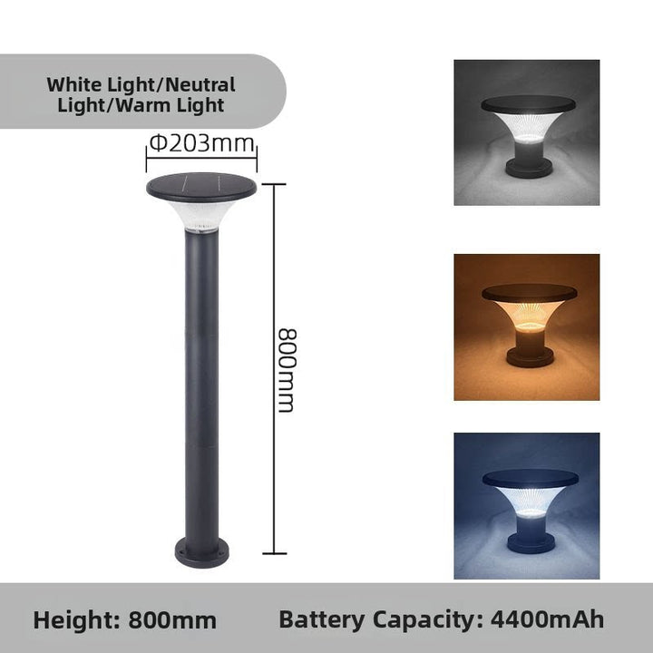 Outdoor LED solar lawn lights for residential communities