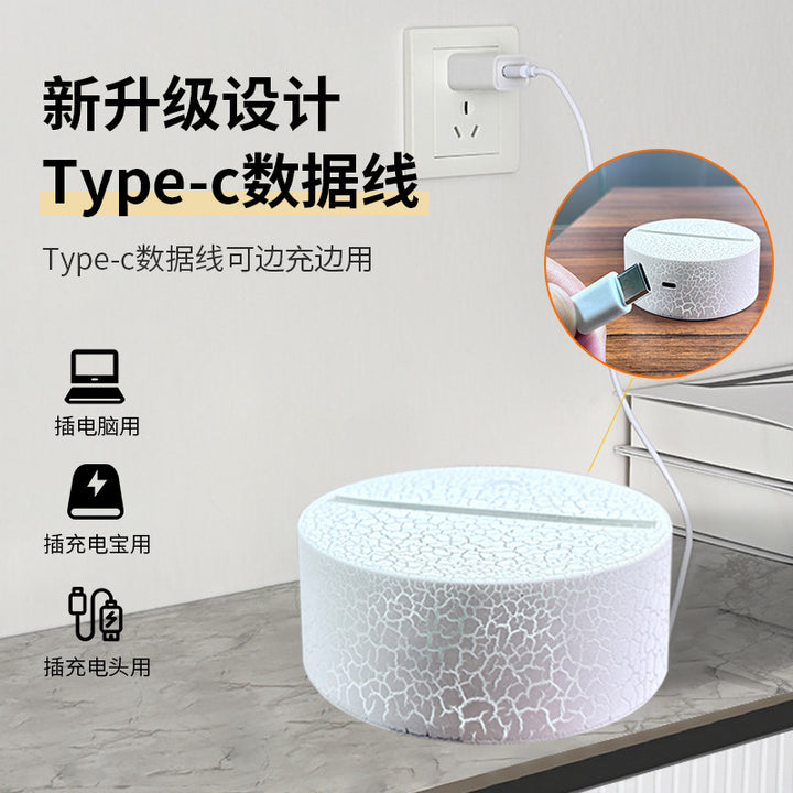 3D台灯小夜灯LED亚克力氛围灯跨境专供五大联赛皇马曼联队标系列