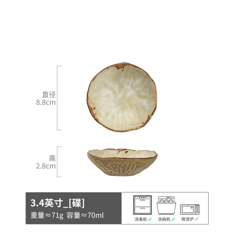 味碟趣味餐具陶瓷家用可爱蘸料碟调料碟复古风小碟子批发现货菜碟