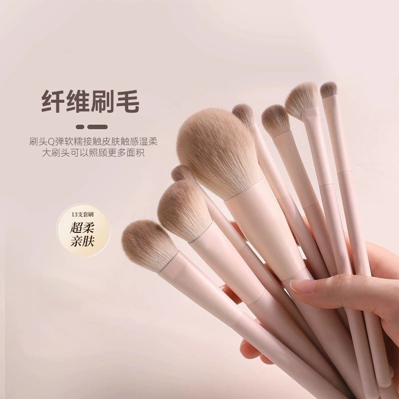 网红款亲肤桃夭化妆套刷柔软不掉毛遮瑕眼影刷晕染腮红修容化妆刷