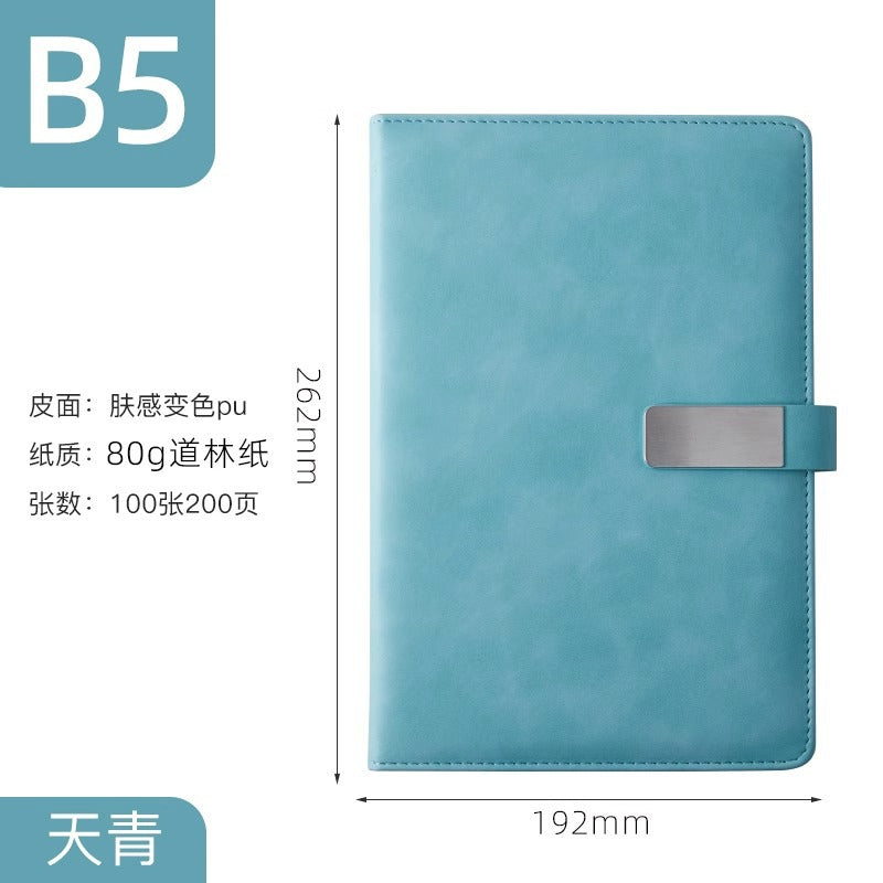 笔记本定制logo带扣学习办公商务文具本子会议记录本订制记事本子