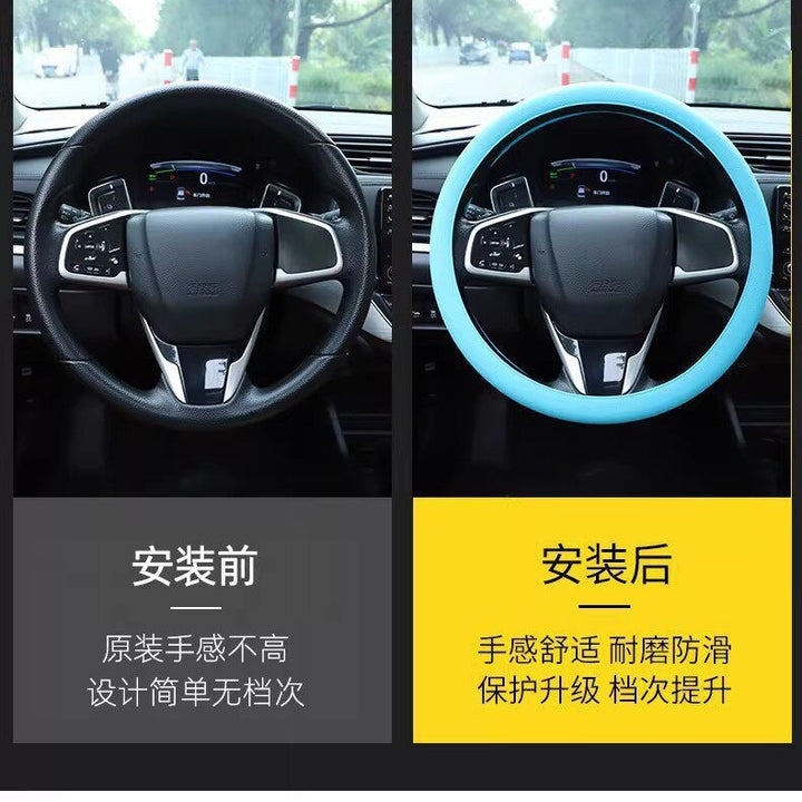 Car Summer Thin Steering Wheel Cover Non Slip Silicone Silicone All Season Universal Grip Cover Unisex Soft