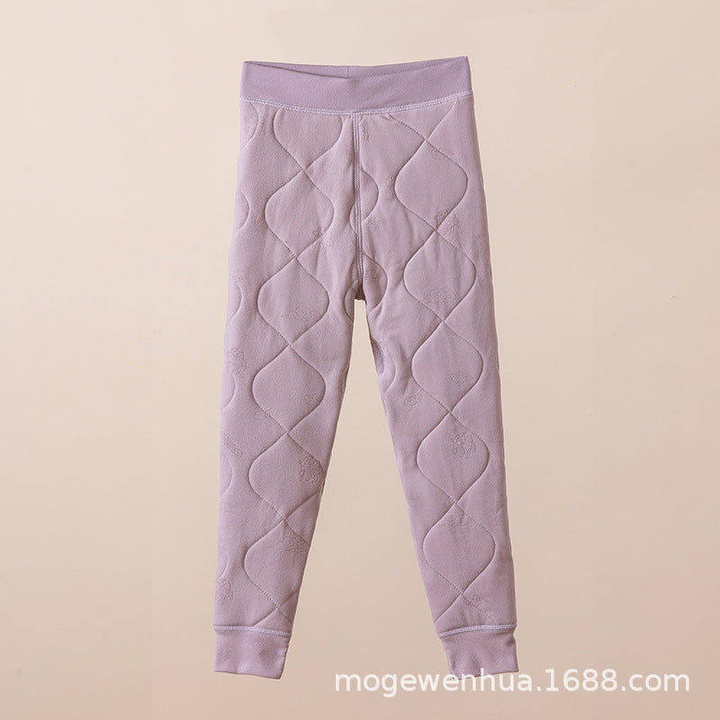 儿童保暖裤小棉袄冬季套装校服神器男女童棉服棉裤中大童冬装棉衣