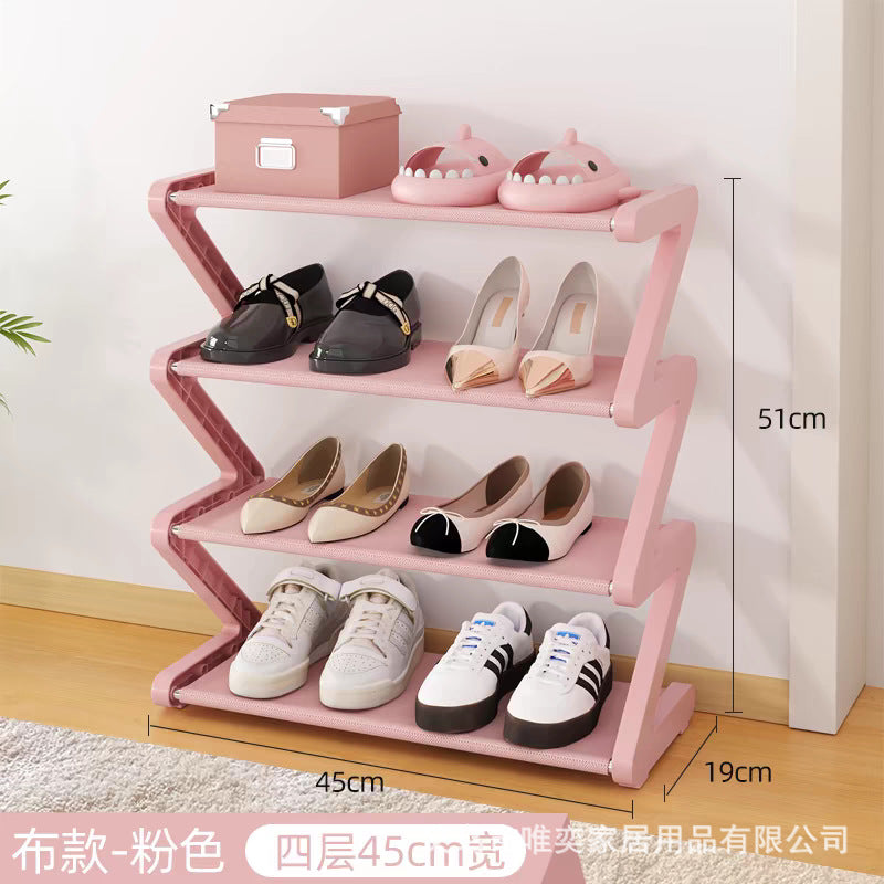 Z-Shape Shoe Rack – Stackable Multi-Layer Home Entryway Shoe Organizer