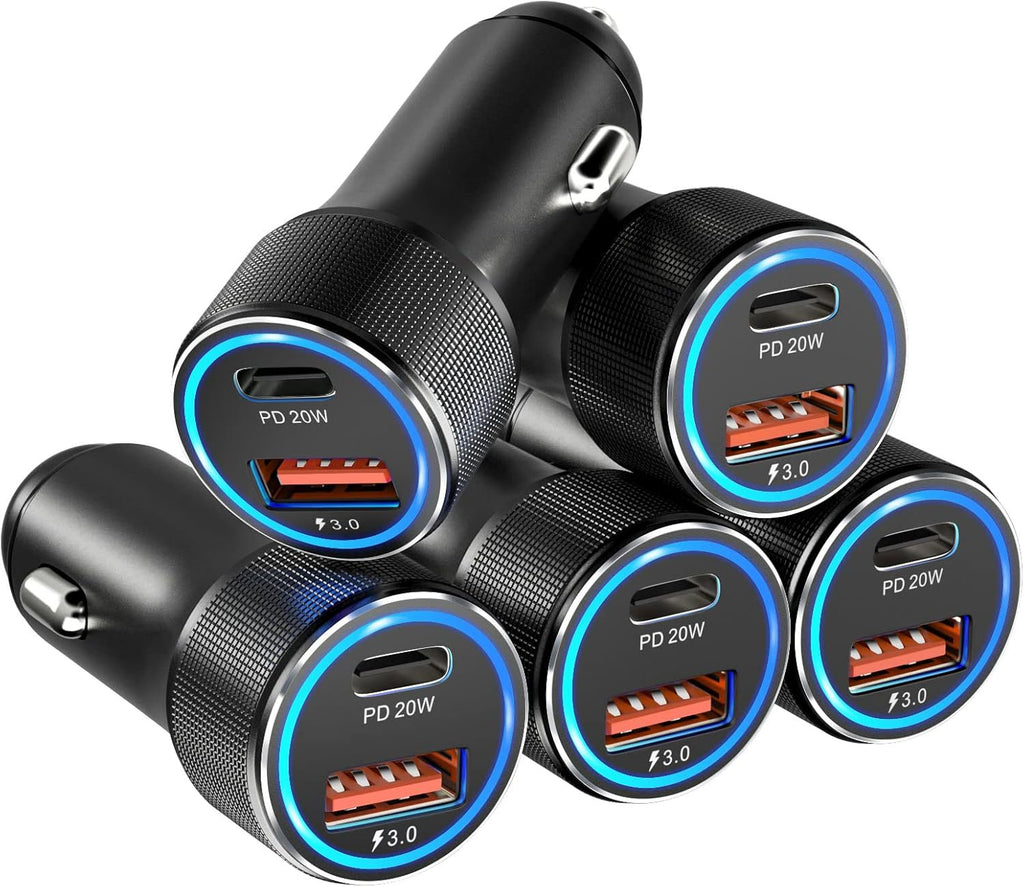Metal PD Super Fast Car Charger – Aluminum Alloy Cigarette Lighter Charger for Huawei & All Phones