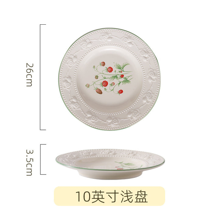 New French Bowl & Plate Tableware Set Home Light Luxury Premium Design Bowl Housewarming Gift Bowl Chopstic